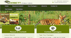 Desktop Screenshot of corbettparkindia.com