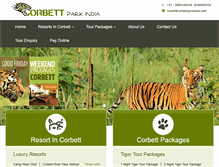 Tablet Screenshot of corbettparkindia.com
